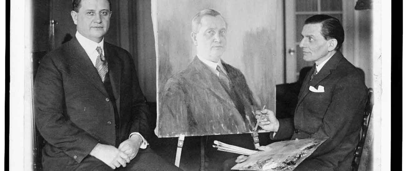 Artist Painting Calvin Coolidge