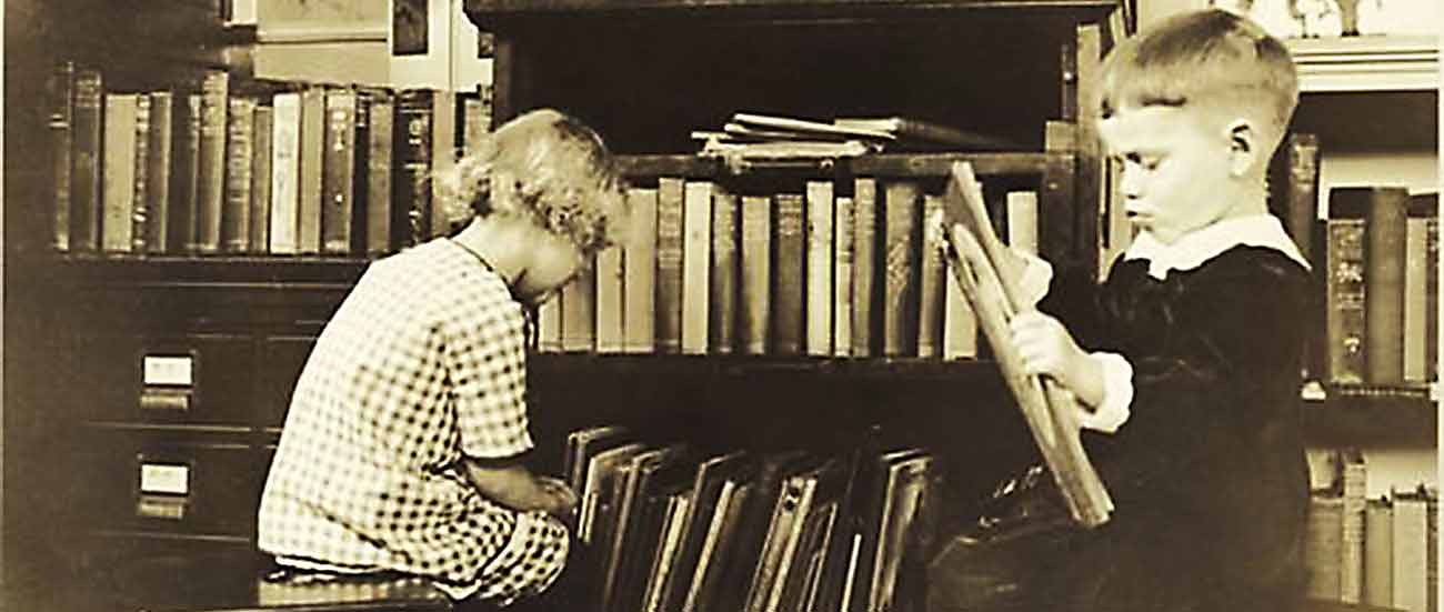 Children Reading in Library